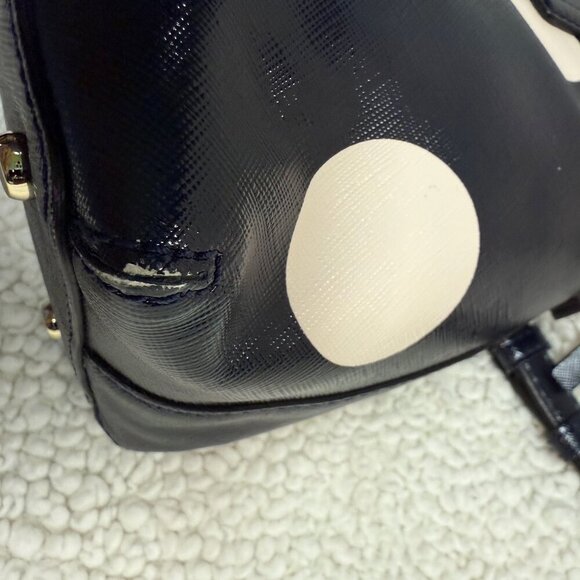 kate spade new york Crossbody Bag Navy w/ Pale Pink Dots Preloved - Picture 16 of 16